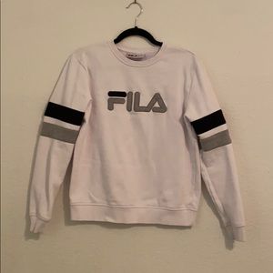 FILA: White Crewneck